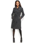 Ivanka Trump Belted Walker Coat With Brooch - Lyst