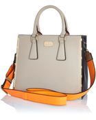 River Island Grey Contrast Panel Neon Strap Tote Bag - Lyst
