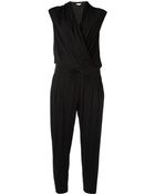 Helmut Lang Jersey Wrap Jumpsuit - Lyst