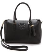 Tory Burch Thea Zip Satchel - Bark - Lyst