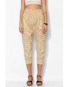 Pins And Needles Floral Smocked Pant - Lyst