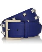Oscar de la Renta Studded Leather Waist Belt - Lyst