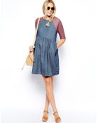 Asos Maternity Skater Dress With Jersey Marl Sleeves - Lyst