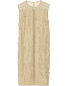 By Malene Birger Amdi Embellished Washed-Silk Dress - Lyst