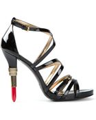 Alberto Guardiani Red Lipstick Sandals - Lyst