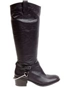 Steven By Steve Madden Sturrip Tall Leather Boots - Lyst