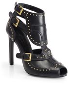 Alexander McQueen Studded Leather Cage Pumps - Lyst