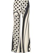 Donna Karan New York Printed Silk Wide-leg Pants - Lyst