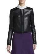Jason Wu Zip-Front Leather Jacket - Lyst
