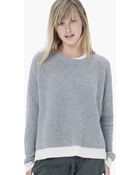 James Perse Cropped Ribbed Cashmere Sweater - Lyst
