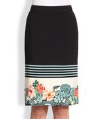 Etro Floral Stripe Skirt - Lyst