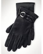 Lauren by Ralph Lauren O-Ring Leather Gloves - Lyst