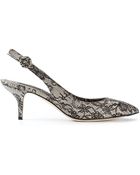 Dolce & Gabbana Lace Slingback Pump - Lyst
