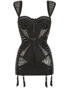 Bordelle Lace & Spandex Straps Bustier Dress - Lyst