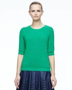 Halston Heritage Cutout Fauxleather Skirt - Lyst