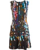 McQ by Alexander McQueen 'Blurry Lights' Print Flared Dress - Lyst