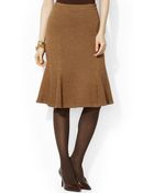 Lauren by Ralph Lauren Petite Jacquardknit Flared Skirt - Lyst