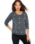 Maison Jules Embellished Crewneck Sweatshirt - Lyst