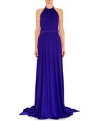 Juan Carlos Obando Silk Halterneck Gown - Lyst