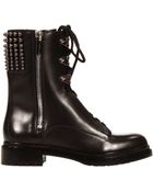 Sergio Rossi Boots Biker Leather With Details - Lyst