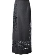 Alberta Ferretti Cut-Out Detail Skirt - Lyst