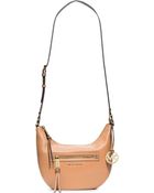 MICHAEL Michael Kors Rhea Leather Small Zip Messenger - Lyst