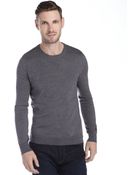 Burberry Brit Grey Merino Wool V-Neck Sweater - Lyst
