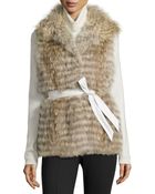 Gorski Coyote Fur Belted Vest - Lyst