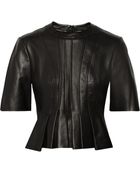 Alexander Wang Pleated Leather Top - Lyst