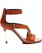Nicholas Kirkwood Metallic-Heel Leather Sandals - Lyst
