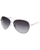 Guess Women'S Aviator White Sunglasses - Lyst