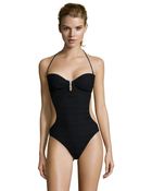 Melissa Odabash Black Crochet 'Tampa' Monokini Swimsuit - Lyst