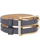 Balenciaga Leather 'B' Bracelet - Lyst