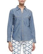 Etoile Isabel Marant Waller Denim Button Down Shirt - Lyst