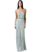 Adrianna Papell Beaded Blouson Gown - Lyst
