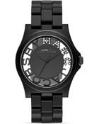 Marc By Marc Jacobs Rivera Skeleton Black Watch, 41Mm - Lyst