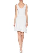 Diane von Furstenberg Knit Dress With Eyelet Trim - Lyst