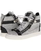 Giuseppe Zanotti High-top Silver Sneakers - Lyst