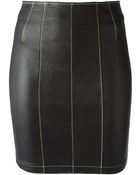 T By Alexander Wang Stitched Mini Skirt - Lyst