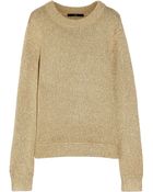 Tibi Metallic Knitted Sweater - Lyst