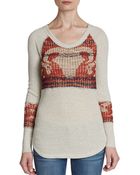Free People Bambi Knit Raglan Pullover - Lyst