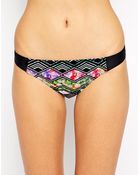 Mink Pink Mink Pink Broken Floral Bikini Bottoms - Lyst