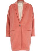 River Island Coral Oversized Coat - Lyst