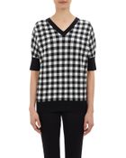 Derek Lam Gingham-Knit Sweater - Lyst