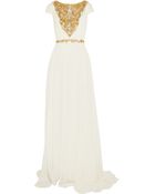 Marchesa Embellished Silk-Chiffon Gown - Lyst