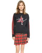 Marc By Marc Jacobs Peyton French Terry Sweatshirt - Black Multi - Lyst