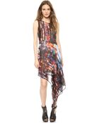 McQ by Alexander McQueen Sleeveless Asymmetrical Dress - Blurry Lights - Lyst