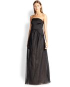 Brunello Cucinelli Strapless Organza & Tulle Gown - Lyst