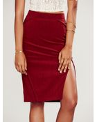 Free People Vegan Suede Pencil Skirt - Lyst