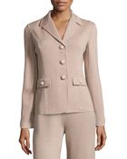 St. John Pearly-Button Knit Jacket - Lyst